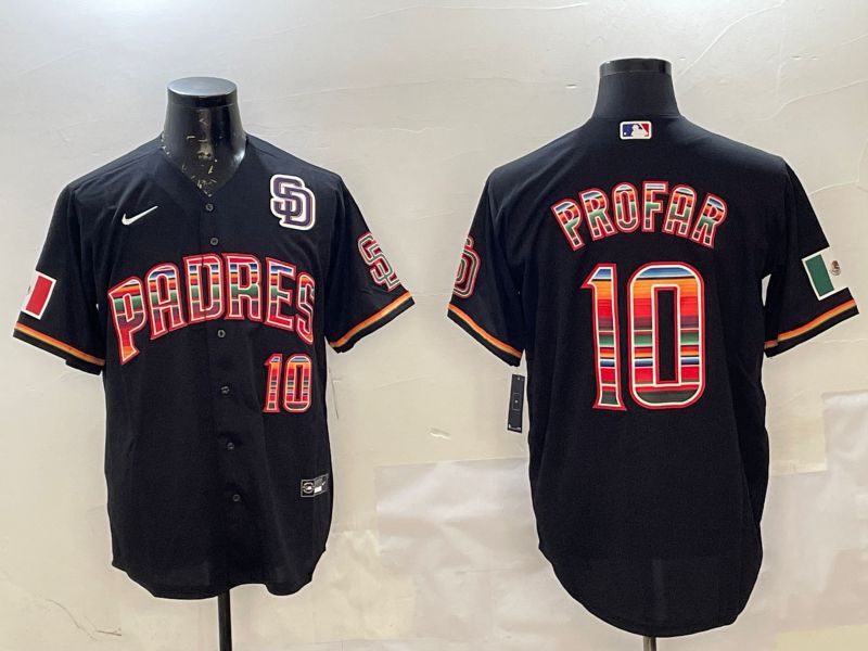 Men San Diego Padres #10 Profar Black Fashion Game 2025 Nike MLB Jersey style 3->san diego padres->MLB Jersey